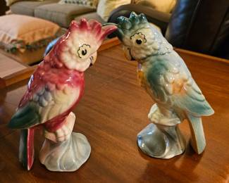 1940,s Japanese Porcelain Parrots