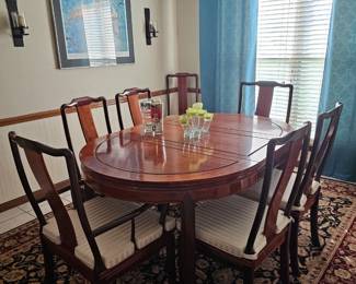 Another View of the 1960's Rosewood Dining Table/6 Chairs