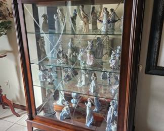 Lladro Figurines in Stunning Display case
