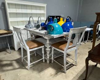 High top Table and Chairs and hanging Lights Orlando Estate Auction