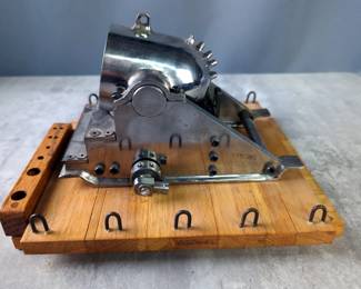 Fireable Black Powder Scale Model Of Civil War 1861 Artillery Mortar, Made By J.A.B. Co Of Westwood KS In 2001, No. 27, 0.75" Bore, With Lead Balls And Accessories, Approx 5" Tall x 9" Long x 8" Wide (As Measured On Stand) 