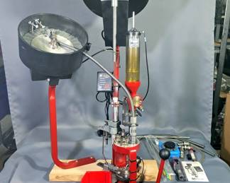 Hornady Ammo Plant Lock-N-Load Reloader, Digital Lock-N-Load Control Panel Deluxe, Dies In Reloader Are For 9mm Ammo, Includes Conversion Parts For .45 ACP