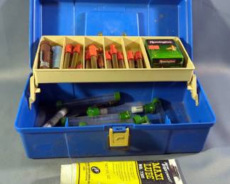 Black Powder Accessories Including Powder Loads, Bullets, And More, Contents Of Plano Tackle Box Model 5410