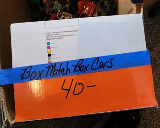 Entire box lot (can't even guess how many) Match Box cars $40.