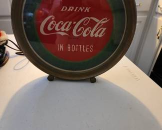Coca Cola lighted advertising sign $150.