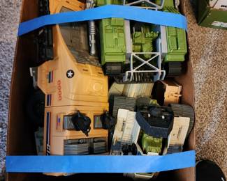 These are GI Joe vehicles.   Sold in box lots.