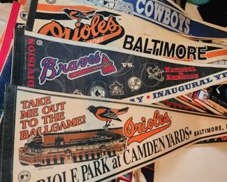 Vintage baseball pennants