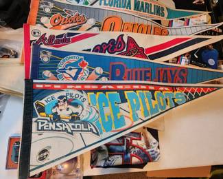 Vintage baseball pennants