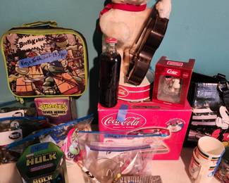 More Coke items, Ninja Turtles, Hulk and collectible books.