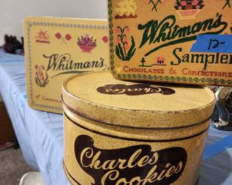 Collectible tins.