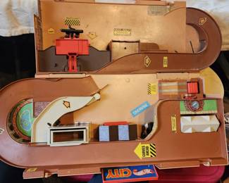 There are two of these Hot Wheels City Stations.