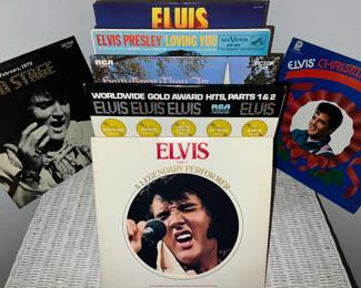 Collection of Elvis records 