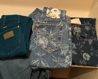 Vintage Levi’s and Wrangler jeans 