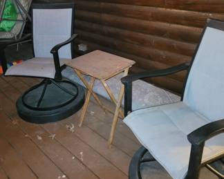 Swivel patio chairs 