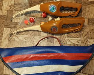 1970s Pocket Fisherman rods. Vintage fishing carry case is separate. 