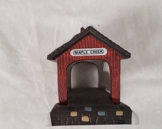 Dept 56 Covered Bridge collectible, Christmas Village, Maple Creek covered bridge