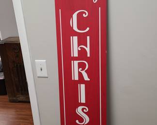 Large Merry Christmas wood sign
