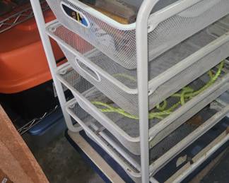 4 Metal slide drawer storage unit