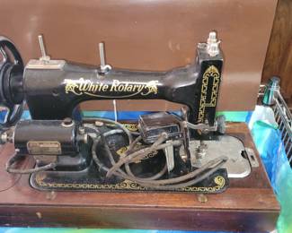 White rotary sewing machine