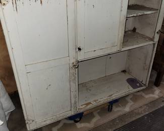 Old vintage kitchen cabinet