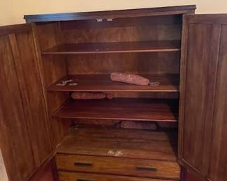 David Cabinet Company armoire (39x18x55) w/ 4 shelves & 2 drawers