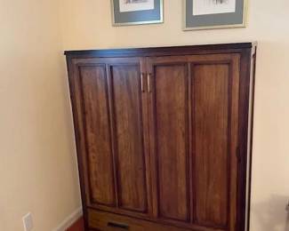 David Cabinet Company armoire (39x18x55) w/ 4 shelves & 2 drawers