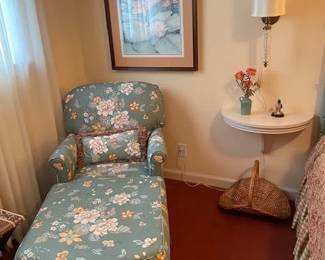 Overstuffed bedroom lounging chair