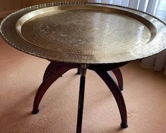 MCM Brass Topped Table