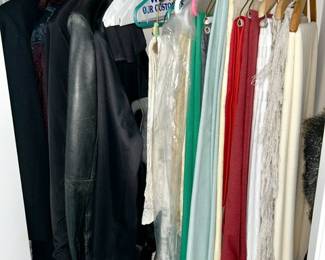 Name Brand Women's jackets, coats, table linens (some SOLD)