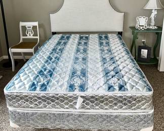 Upholstered headboard, Sealy mattress, box spring & frame