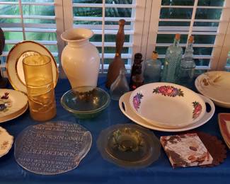 Uranium glass - lots of serving dishes