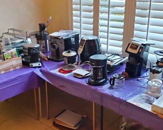 Many appliances including Espresso, Coffee, Food Processors, Scales, Soda, Rice Cookers etc.