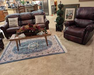 Flexsteel leather sofa