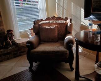 Vintage Victorian sofa chairs, 2 with matching sofa and loveseat.