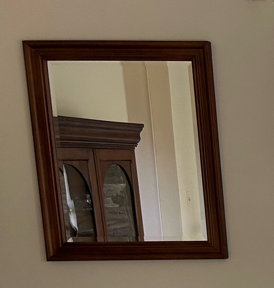 3. Dark Brown Mirror. 27 x 33 $75.00