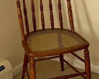 21. Vintage Chair w Cane Seat. $55.00