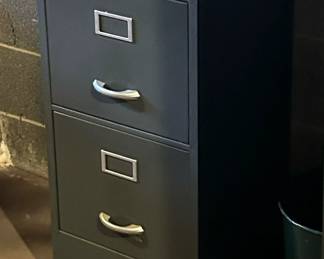 23. 2 Drawer Metal File Cabinet. $30.00