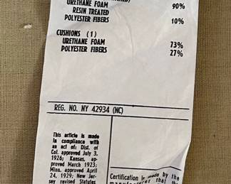17.1 Cream Side Chair Label
