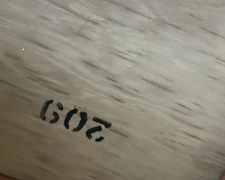 28.2  Mid Century Modern Side Table Brown Saltman Walnut Frame  Wood Side Table Markings