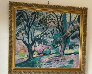 29.1 Gold Frame Tree Painting