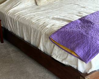 18. Queen Wood Frame Platform Bed  (mattress not included in price) 64x84x11. $125.00