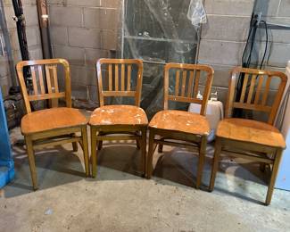 vintage school chairs (5 total)