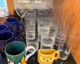 Kitchen items, cups and mugs