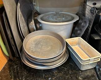 pots and pans and baking sheets
