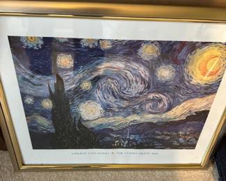 Starry night framed poster