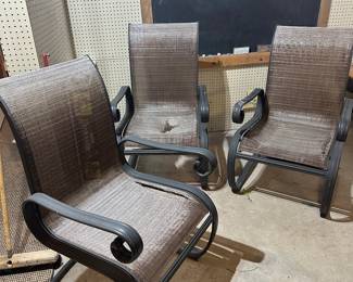 Outdoor chairs (some need repair, 6 total)