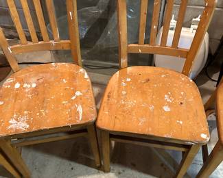 vintage school chairs (5 total)