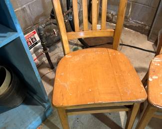 vintage school chairs (5 total)