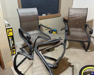Outdoor chairs (some need repair, 6 total)