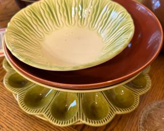 Antique dishes and serving pieces